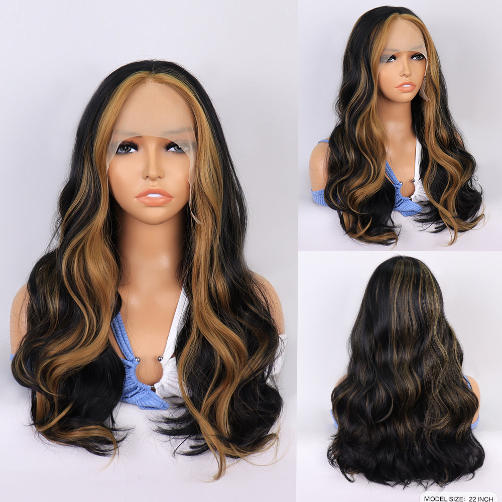 ✨2PCS 50% OFF✨ 22inch P14346 ombre brown color lace front synthetic wig