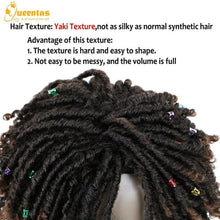 Load image into Gallery viewer, QUEENTAS Dreadlock Wig for Black Women Braiding Hair Synthetic Short Braids Wigs Faux Locs Twist Wigs Curly Crochet Hair Wigs