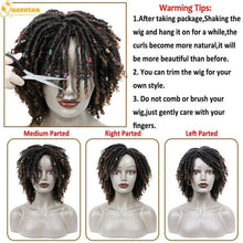 Load image into Gallery viewer, QUEENTAS Dreadlock Wig for Black Women Braiding Hair Synthetic Short Braids Wigs Faux Locs Twist Wigs Curly Crochet Hair Wigs