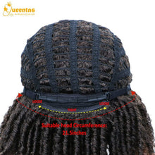 Load image into Gallery viewer, QUEENTAS Dreadlock Wig for Black Women Braiding Hair Synthetic Short Braids Wigs Faux Locs Twist Wigs Curly Crochet Hair Wigs