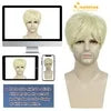 QUEENTAS K-en Wig for Men Short Hair Wigs Synthetic Mens Wigs Pixie Cut Wigs Blonde Wig for Cosplay Wigs