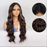 no23 ✨2PCS 50% OFF✨ FH P14099 middle part lace closure highlight color synthetic wig