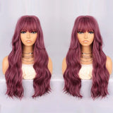 no22 ✨2PCS 50% OFF✨ FH P14227 beautiful purple color long wavy synthetic wig