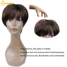 Load image into Gallery viewer, no46 yms✨2PCS 50% OFF✨ P12758 Short Black Pixie Cut Wig with Bangs Layered Straight Heat Resistant Synthetic Short Hair Hair Wigs for White and Black Women Daily Use