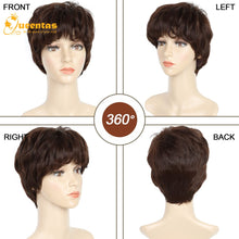 Load image into Gallery viewer, no44 yms✨2PCS 50% OFF✨ P13873 Short Brown Wigs for White Women Pixie Cut Wig with Bangs Pixie Layered Short Hair Wigs for Women Synthetic Hair Daily Use Cosplay