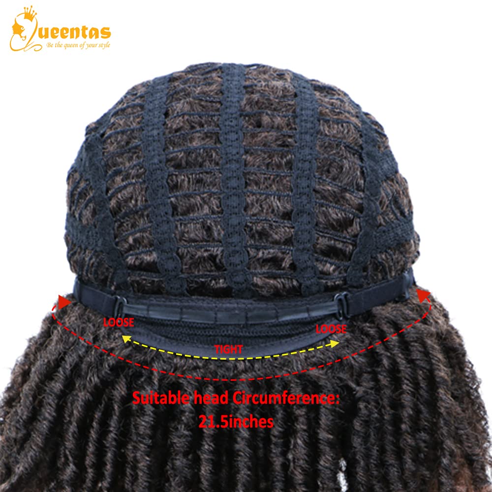 yms✨2PCS 50% OFF✨P13574 Dreadlock Wigs for Black Women and Men Short Curly Big Afro Braided Wigs Faux Locs Twist Braiding Synthetic Wigs