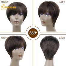 Load image into Gallery viewer, no46 yms✨2PCS 50% OFF✨ P12758 Short Black Pixie Cut Wig with Bangs Layered Straight Heat Resistant Synthetic Short Hair Hair Wigs for White and Black Women Daily Use