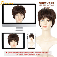 Load image into Gallery viewer, no44 yms✨2PCS 50% OFF✨ P13873 Short Brown Wigs for White Women Pixie Cut Wig with Bangs Pixie Layered Short Hair Wigs for Women Synthetic Hair Daily Use Cosplay