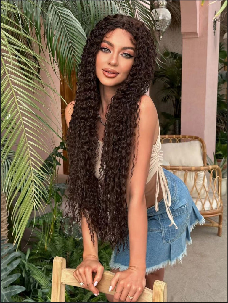 ✨2PCS 50% OFF✨ FH P14290 natural black long curly synthetic wig