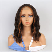 Load image into Gallery viewer, no5✨2PCS 50% OFF✨ FH P14076 dark highlight lace closure short wavy synthetic wig