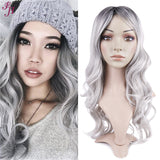 FH P12437 factory cheap body gray synthetic hair wig