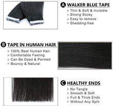 Load image into Gallery viewer, FH hair factory raw virgin human natural black tape hair extensions