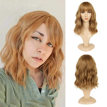 Load image into Gallery viewer, FH P13803 blonde bang wavy synthetic wig