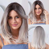 FH P13958 ombre color short bob machine made synthetic wig