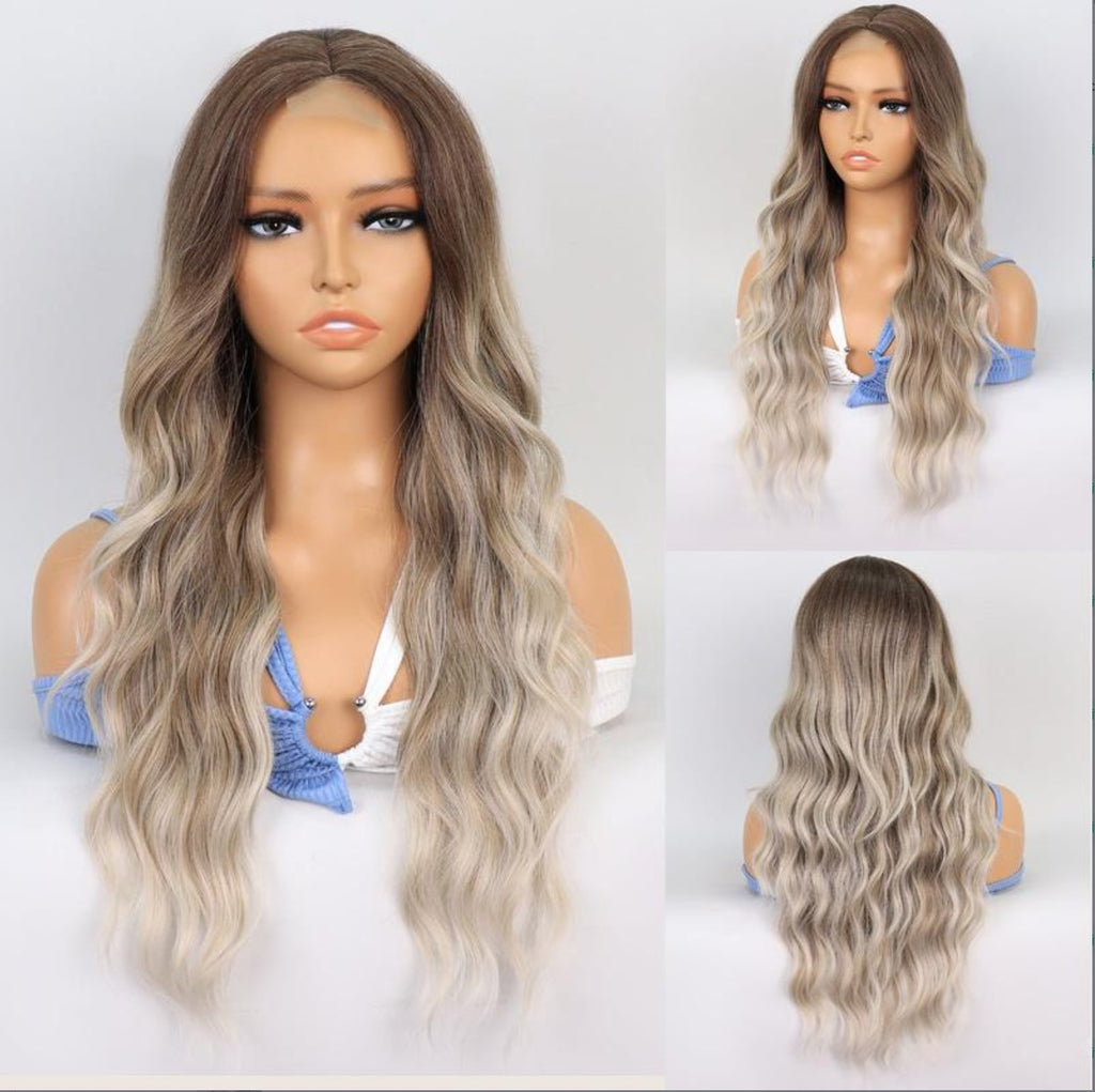 no1 FH ✨2PCS 50% OFF✨ P14100 light blonde ombre color long synthetic wig