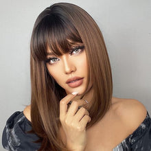 Load image into Gallery viewer, FHTK FH-WS3033A #10B:12B bang bob wig synthetic wig