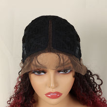 Load image into Gallery viewer, FH P13855 ombre color deep curly lace closure synthetic wig