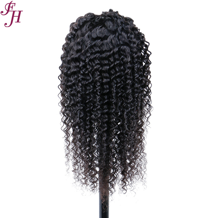 FH human hair wig natural hair 13x4 lace frontal deep wave lace front wig