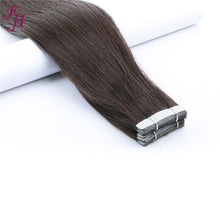 Load image into Gallery viewer, FH human hair invisible dark brown color virgin hair hair extensions