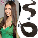 FH wholesale original human hair dark brown i tip hair extensions