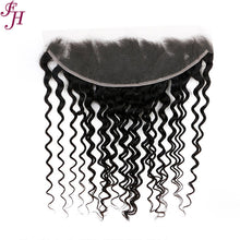Load image into Gallery viewer, FH raw human hair 13x4 deep wave HD lace frontal