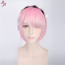 Load image into Gallery viewer, FH factory wholesale cheap P11844 machine made wig synthetic pink hair wig