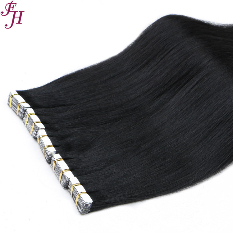 FH hair factory raw virgin human natural black tape hair extensions