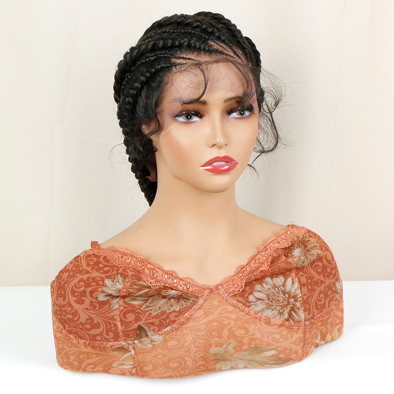 FH P13844 natural black braided wig synthetic wig