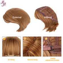 Load image into Gallery viewer, no43 ✨2PCS 50% OFF✨ FH P12454 dark blonde short bob wig machine made synthetic wig