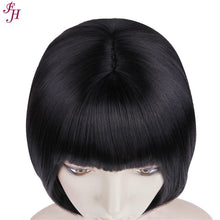 Load image into Gallery viewer, FH wholesale cheap wig P12453 short black bob synthetic hair wig