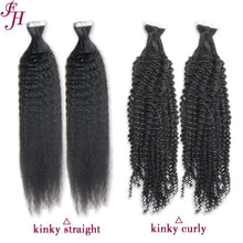 Load image into Gallery viewer, FH raw hair kinky straight human hair tape hair extensions