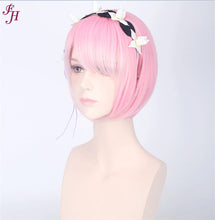 Load image into Gallery viewer, FH factory wholesale cheap P11844 machine made wig synthetic pink hair wig