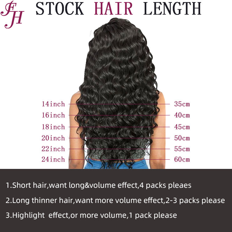 FH factory price black deep wave tape in hair extensions