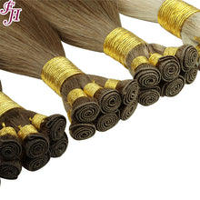 Load image into Gallery viewer, FH wholesale 613 blonde hand-tied weft human hair extensions