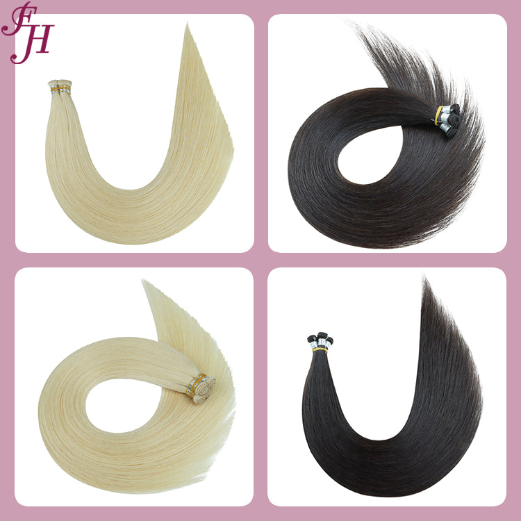 FH wholesale 613 blonde 4 pieces hand-tied weft human hair extensions