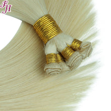 Load image into Gallery viewer, FH wholesale 613 blonde hand-tied weft human hair extensions