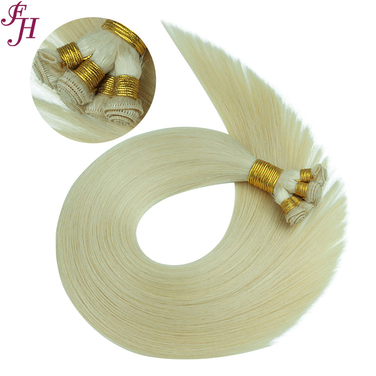 FH wholesale 613 blonde hand-tied weft human hair extensions