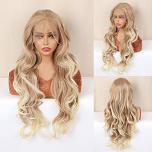 Load image into Gallery viewer, FHGZ P13861 blonde lace frontal wavy synthetic wig