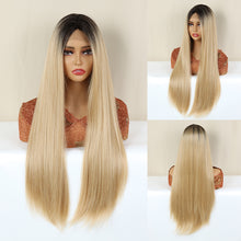 Load image into Gallery viewer, FH P13853 ombre color straight synthetic wig