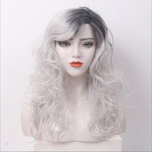 Load image into Gallery viewer, FH P14206 ombre grey body wave machine made synthetic wig