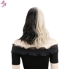 Load image into Gallery viewer, FHGZ P10524 Black/ Blond Wavy Synthetic wig