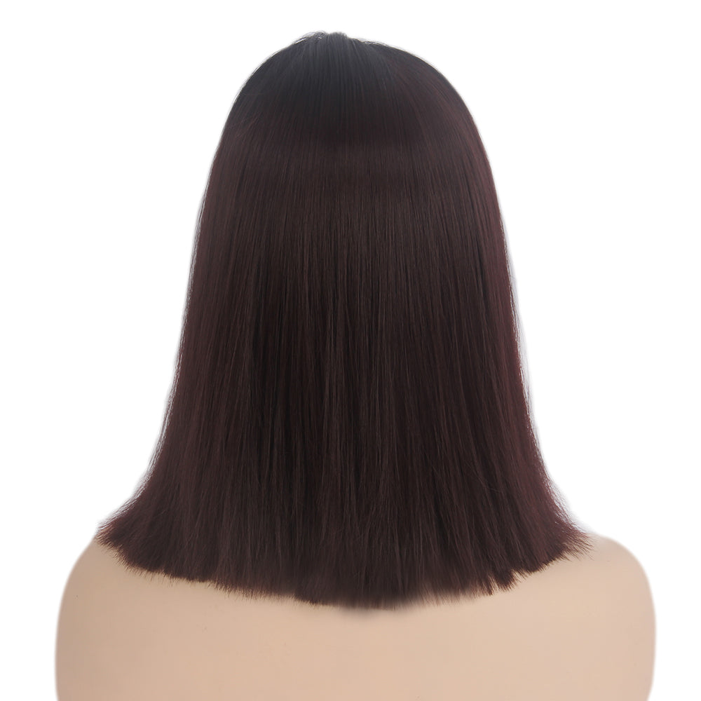 FH P14208 ombre 99J and black short bob wig synthetic wig