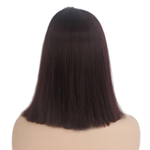 Load image into Gallery viewer, FH P14208 ombre 99J and black short bob wig synthetic wig