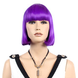 FH P14205 dark purple short bob wig synthetic wig