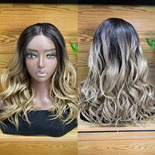 Load image into Gallery viewer, FHGZ long wavy highlight lace wig synthetic wig