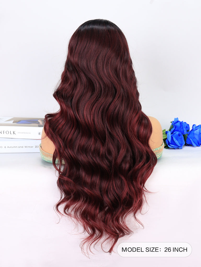 no24 ✨2PCS 50% OFF✨ FH P14367 long side part body wave synthetic wig