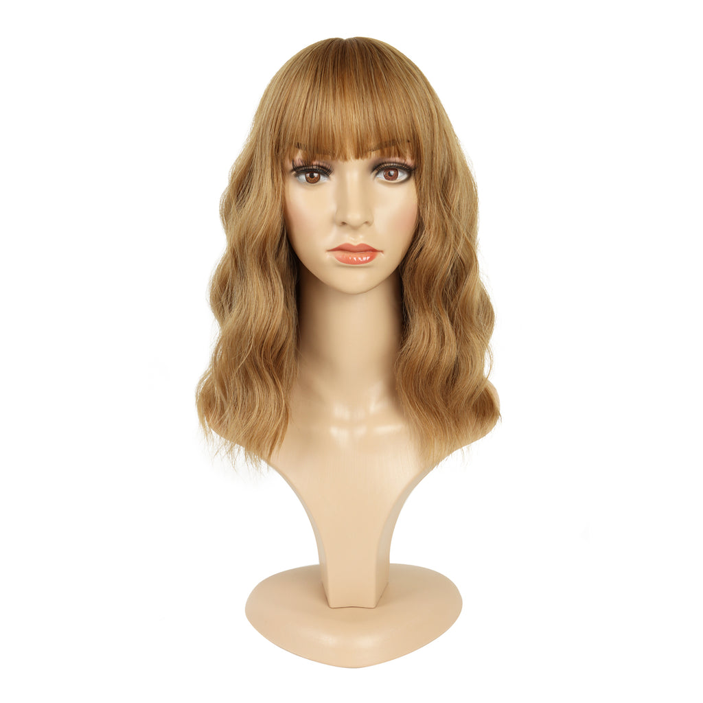 FH P13803 blonde bang wavy synthetic wig