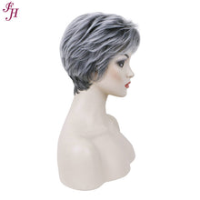 Load image into Gallery viewer, FH factory price wig fashion short silver and gold synthetic hair wig