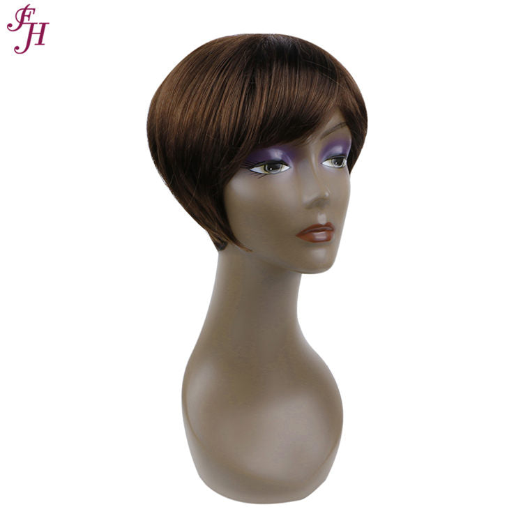 FH wholesale cheap machine made wig short synthetic hair wig