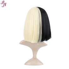 Load image into Gallery viewer, FH wholesale cheap P11479 machine made wig synthetic black/blond hair wig